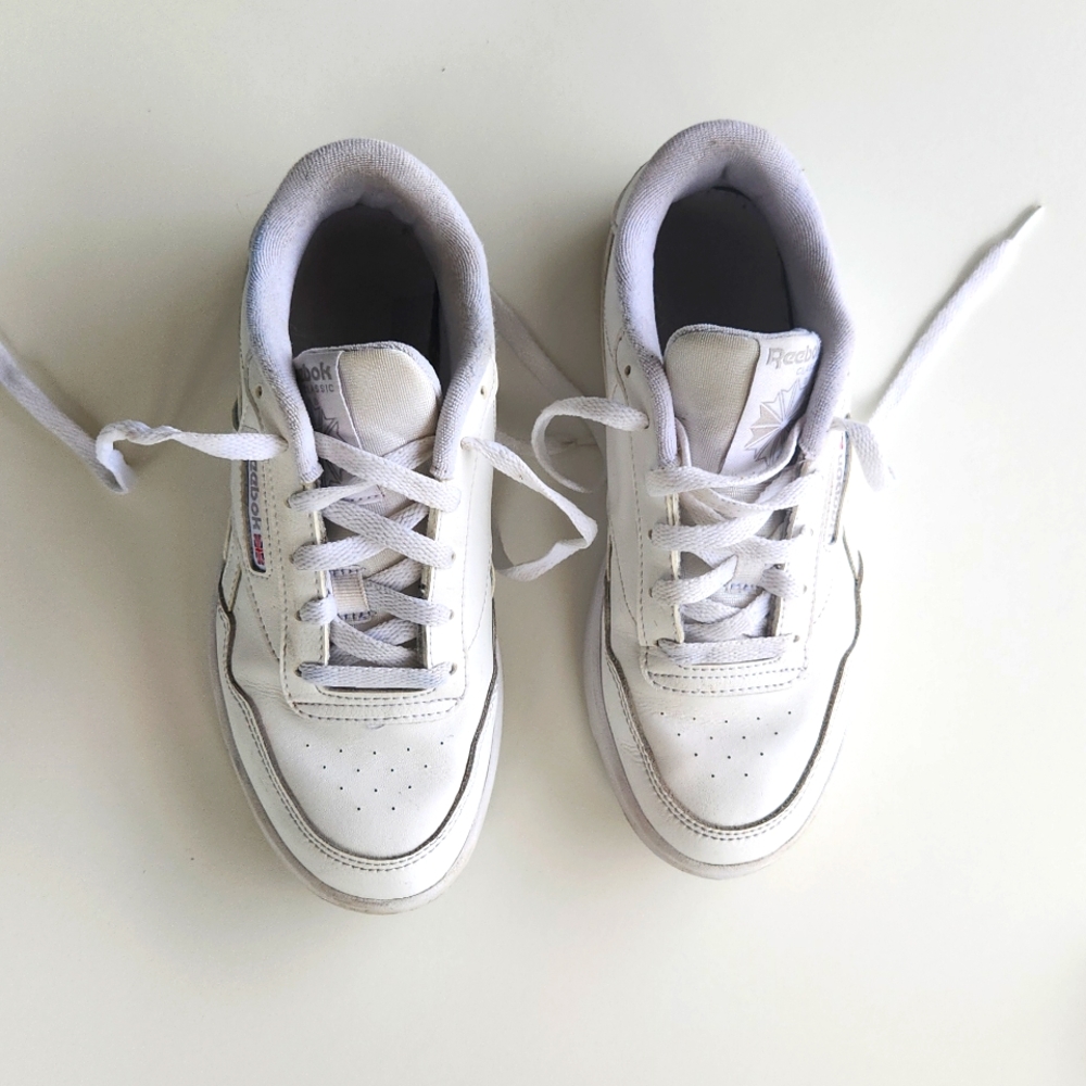 Reebok Classoc White on White, women's 7.5